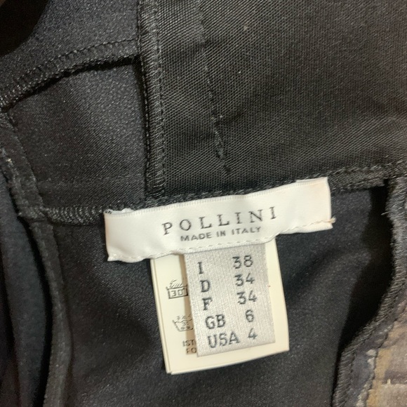 Pollini Black cocktail dress with gold threaded chest and back. Italian couture. - Picture 5 of 7